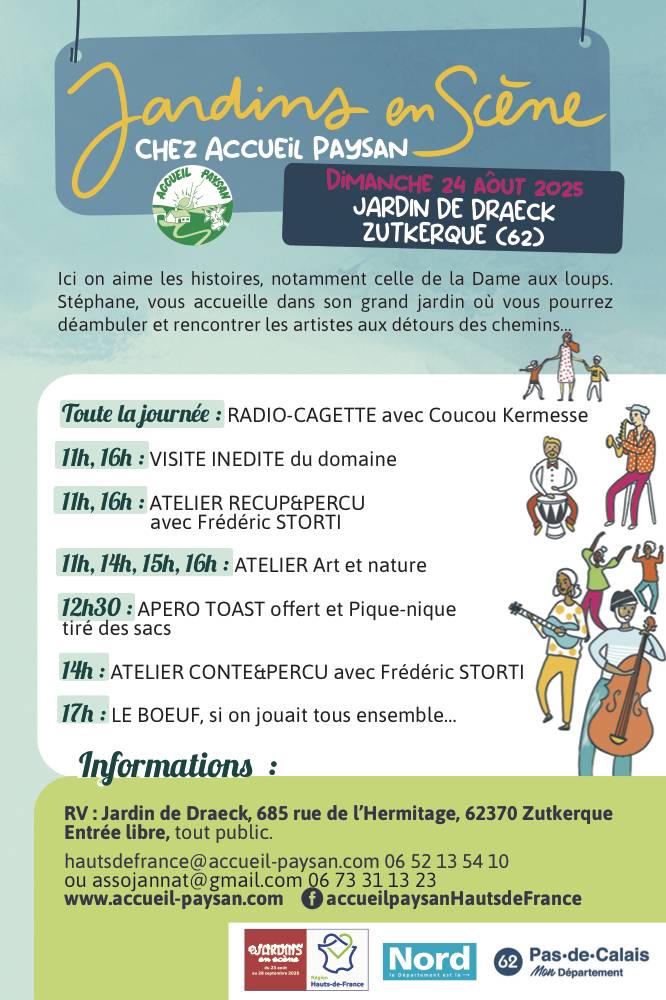 programme événement Hauts de France Jardins en scène 2025 septembre