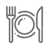 icone couverts repas produits paysans