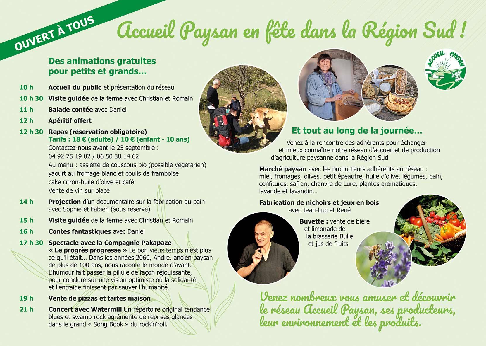 programme fête paysanne visite de ferme activité en famille événement août 2024 Provence Alpes de Haute Provence