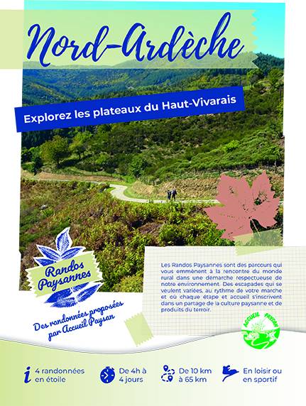 Randonnée dans le Nord-Ardèche itinérance douce marche sentier pédestre écotourisme agritourisme tourisme durable responsable
