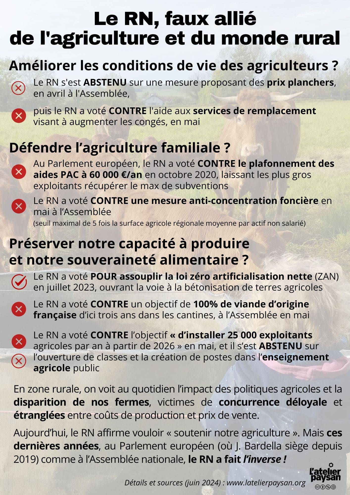 élections législatives RN faux allié de l'agriculture