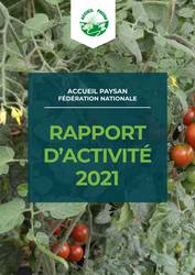 couverture rapport d'activité 2021 Accueil Paysan réseau agritourisme écotourisme solidaire