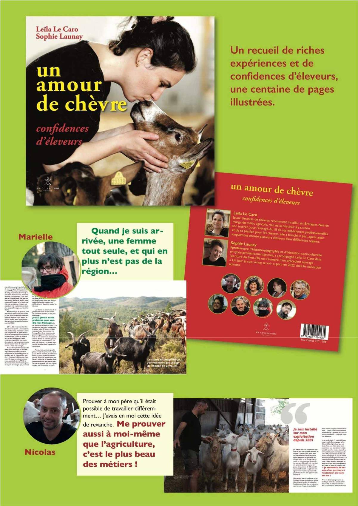 Livre témoignage éleveurs caprins élevage chèvres agriculture paysanne agritourisme vacances à la ferme