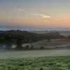 la vue depuis le camping au petit matin -   Camping Paysan Serbielle (Nouvelle-Aquitaine, Pyrénées-Atlantiques)