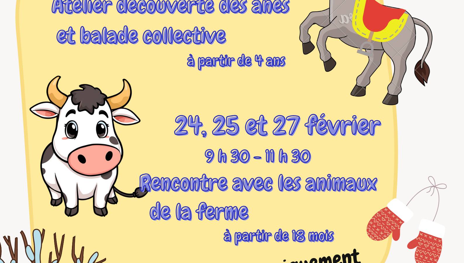 les animations des vacances de février 2026 - Activity Pays de la Loire Loire-Atlantique meet the farm animals