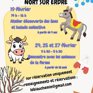 Photo de rencontre avec les animaux de la ferme