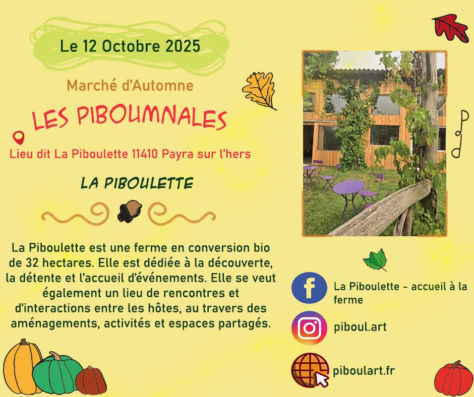  Activity Occitanie Aude Piboumnales Market on October 18, 2026