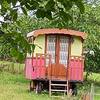 La roulotte Pivoine -  Hébergement insolite Roulotte Pivoine (Normandie, Manche)