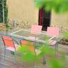 Le jardin terrasse pour un BBQ ou une sieste au soleil -  Gîte Le gîte Terre Compagne pour 1 ou 2 personnes, accessible PMR (Bretagne, Ille-et-Vilaine)