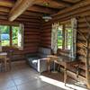 Grande salle - fenêtres -  Gîte (holiday cottage) Large Chalet (Auvergne-Rhône-Alpes, Allier)