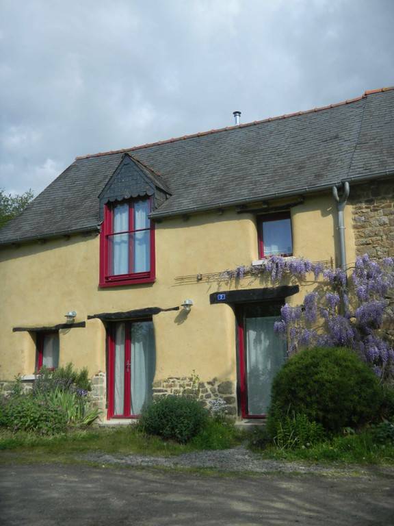 La glycine sur le mur en terre du gîte - Hébergement touristique Bretagne Ille-et-Vilaine Le gîte Terre Compagne pour 2 à 7 personnes
