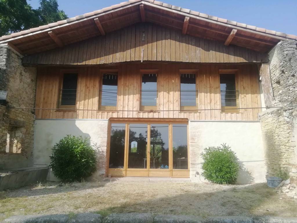 La grange, façade sud - Hébergement touristique Occitanie Tarn 'La grange'