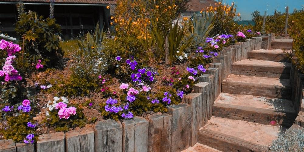 escalier jardin -  GITE DES 3 SUISSESSES (Grand Est, Vosges)