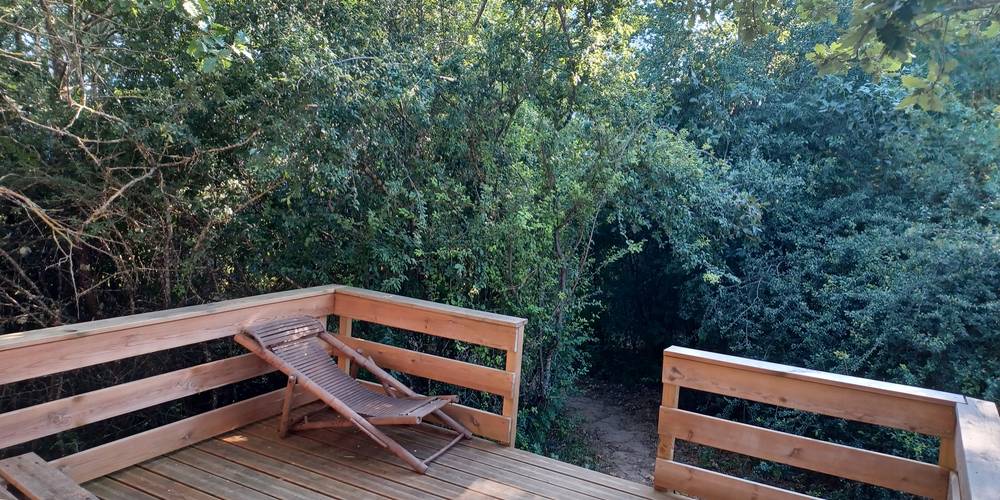 Terrasse de la cabayourte 1 -  CAMPING DU MOUTON NOIR (Occitanie, Gers)