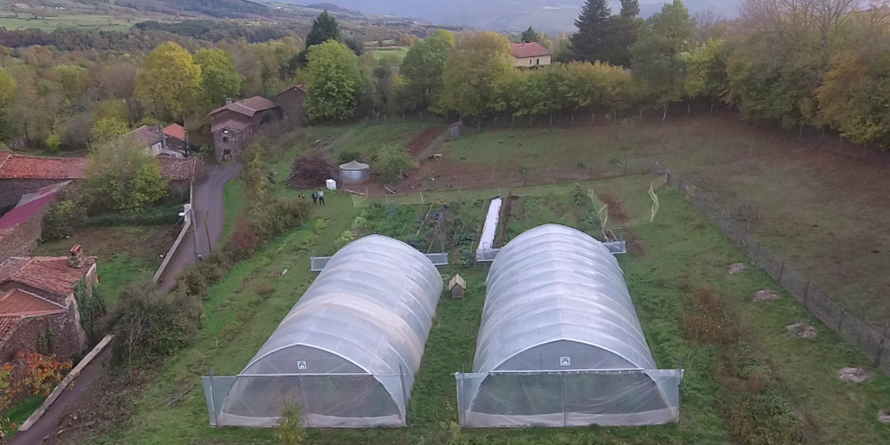 le jardin vu du ciel -  La Table de Vailhac (Auvergne-Rhône-Alpes, Haute-Loire)