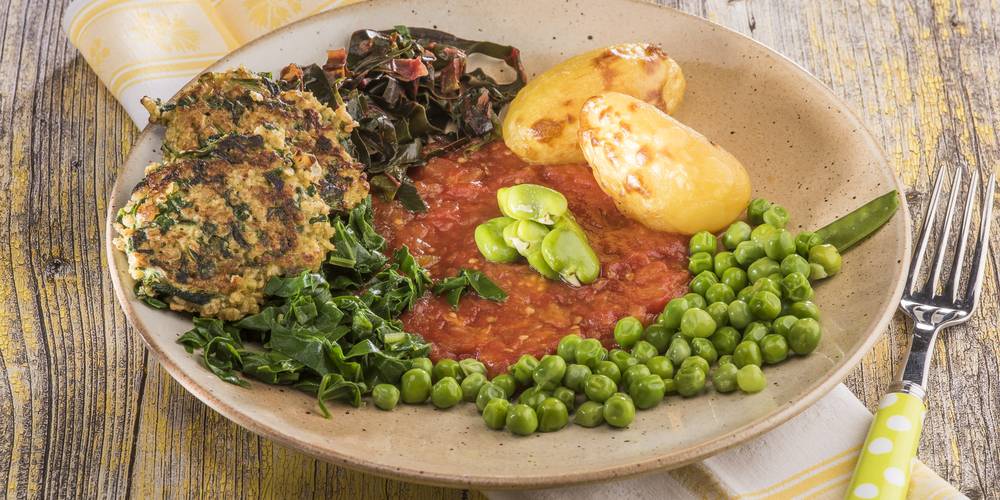 plat végétarien -  La Table de Vailhac (Auvergne-Rhône-Alpes, Haute-Loire)