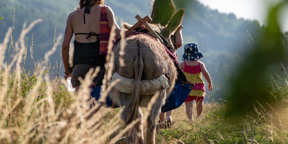 Balade en famille -  Camping on the farm Bamboul'âne Méouge (Provence-Alpes-Côte d’Azur, Hautes-Alpes)