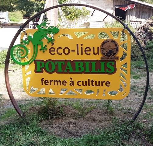 le panneau d'entrée -  POTABILIS LA FERME A CULTURE (Nouvelle-Aquitaine, Gironde)