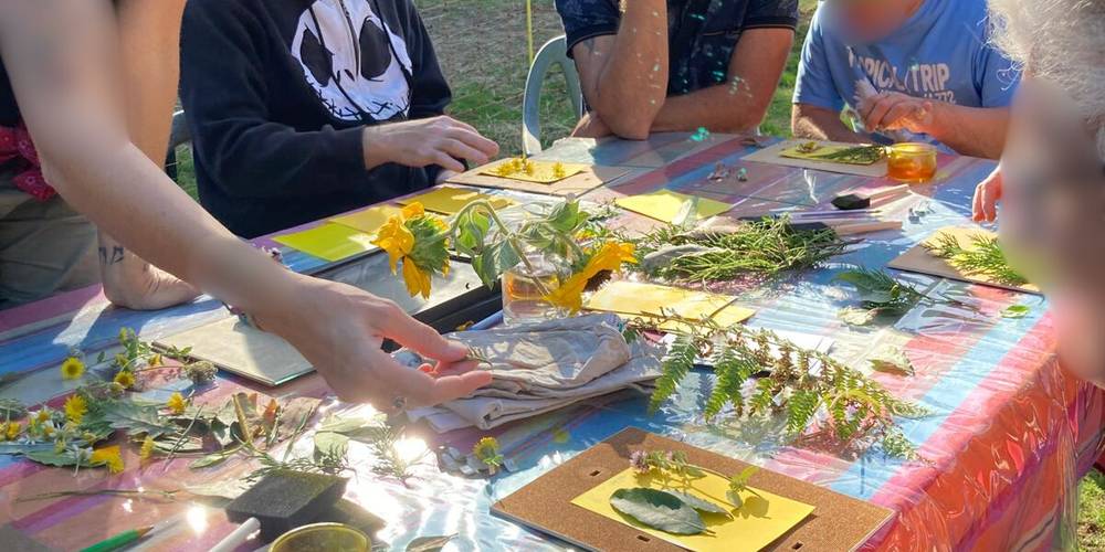atelier nature anthotype -  Au Pas...Radis! (Pays de la Loire, Vendée)
