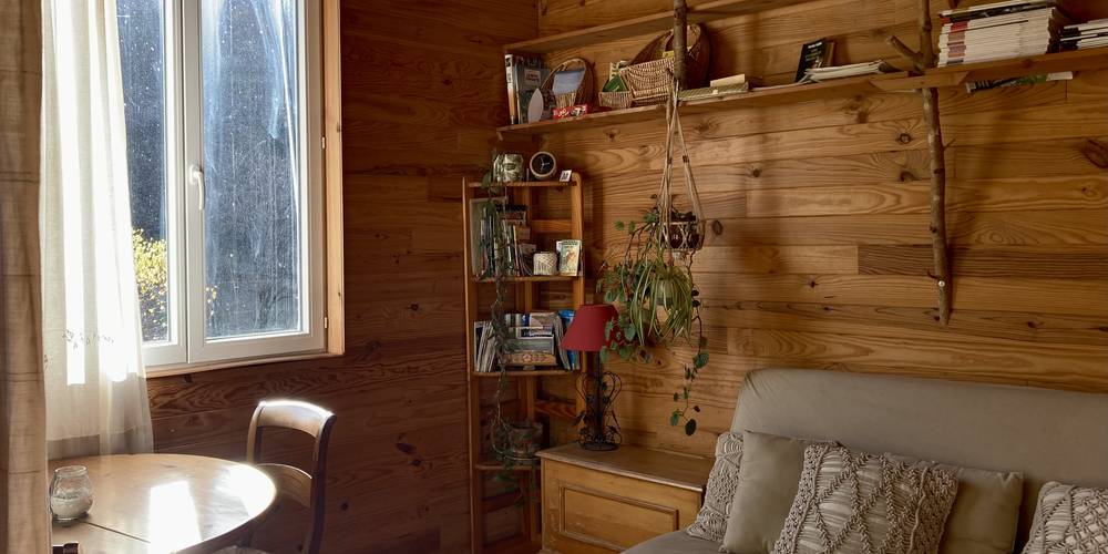 Le Petit Chalet  - le séjour -  Le Verdet, Dormir au Jardin (Occitanie, Tarn)