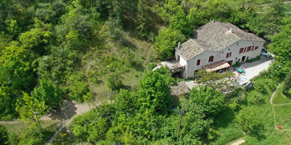 vue aerienne -  Terres d'Aigo (Auvergne-Rhône-Alpes, Drôme)