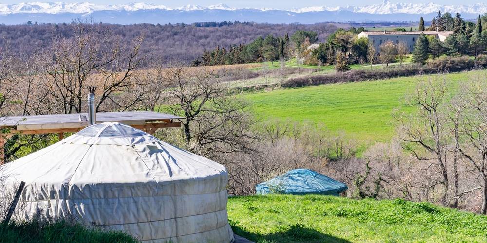 Yourte blanche -  LA PIBOULETTE ACCUEIL A LA FERME (Occitanie, Aude)