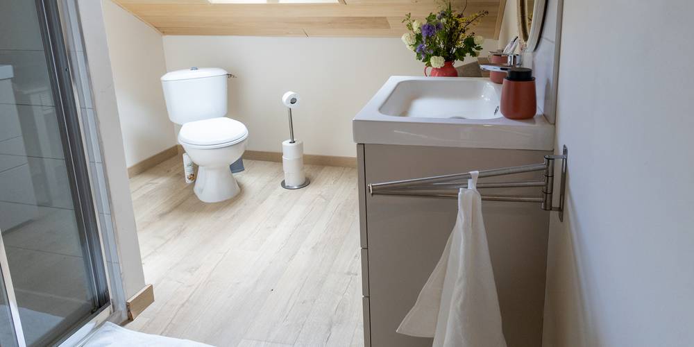 Salle d'eau commune Les Peupliers et Les Mules -  Les Reinières guest rooms (Pays de la Loire, Maine-et-Loire)