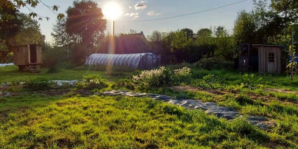 Le potager et la serre -  Micro-ferme La Bastardière (Bretagne, Morbihan)