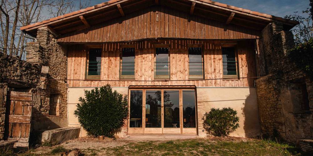 'La grange', façade sud -  Les Terres d'En Vénac (Occitanie, Tarn)