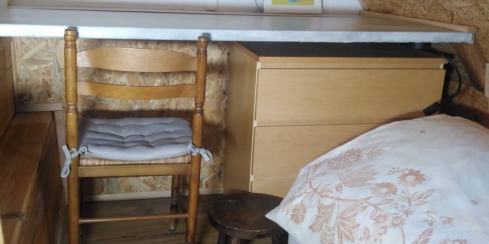 2ème chambre-bureau en enfilade, lit 90X190 -  Gîte du grand pré. (Grand Est, Bas-Rhin)