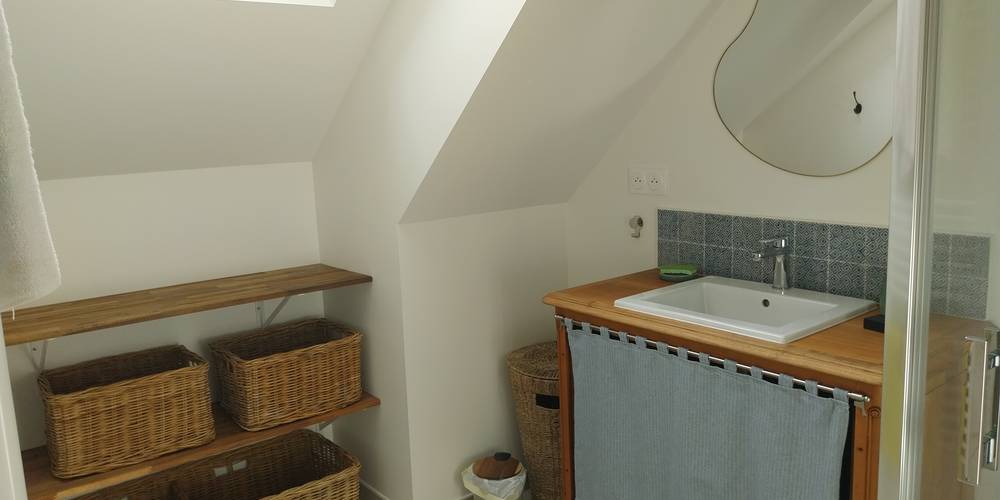 La salle de bains de la chambre la Parenthèse -  La Croisée des Chemins (Pays de la Loire, Maine-et-Loire)