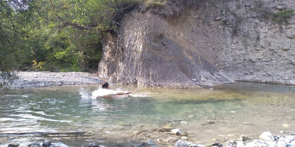 Baignade dans l'Ebron -  Le Moulin de Recours (Auvergne-Rhône-Alpes, Isère)