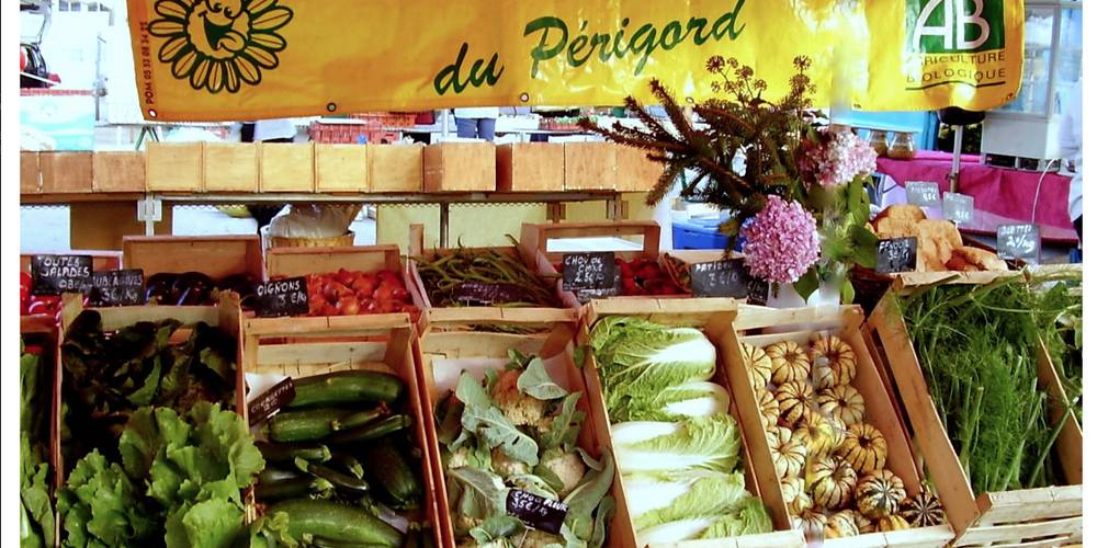 L'étal entre deux clients -  LE JARDIN DU CROUZET (Nouvelle-Aquitaine, Dordogne)