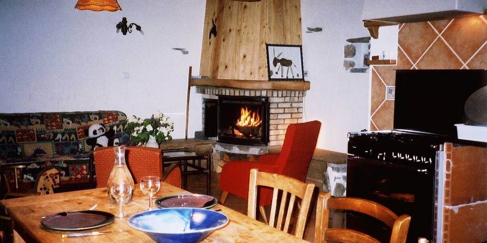 le coin cheminée -  LE REFUGE DE P'TIT ÂNE (Auvergne-Rhône-Alpes, Haute-Loire)