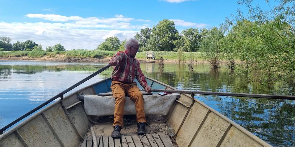 Traversée de la Loire pour venir au printemps -  LA FERME DU PORT (Pays de la Loire, Maine-et-Loire)