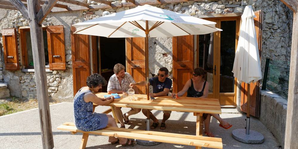 La pergola de la terrasse -  GITES DE SARDA LE FORT (Occitanie, Ariège)