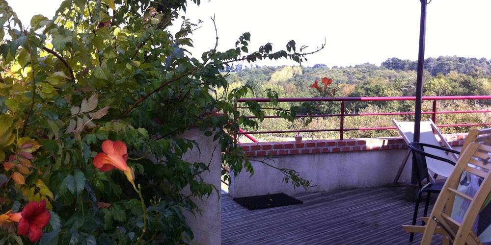 vue panoramique de la terrasse de notre Maison d'hôte -  AU DOMAINE DES 3 VERSANTS (Pays de la Loire, Loire-Atlantique)